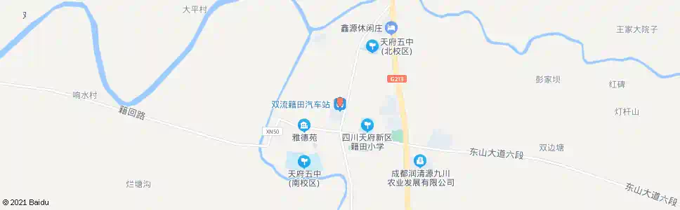 成都籍田_公交站地图_成都公交_妙搜公交查询2025