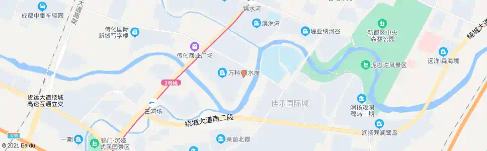 成都万科双水湾2站_公交站地图_成都公交_妙搜公交查询2025