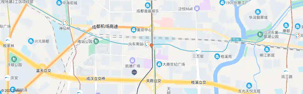 成都火车南站公交站_公交站地图_成都公交_妙搜公交查询2025