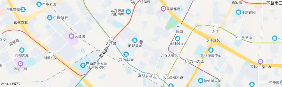 成都董家湾南街北_公交站地图_成都公交_妙搜公交查询2025