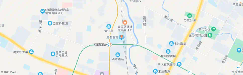 成都古城桥西_公交站地图_成都公交_妙搜公交查询2025
