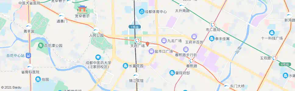 成都东御街_公交站地图_成都公交_妙搜公交查询2025