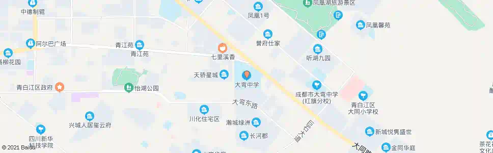 成都大弯中学西_公交站地图_成都公交_妙搜公交查询2025
