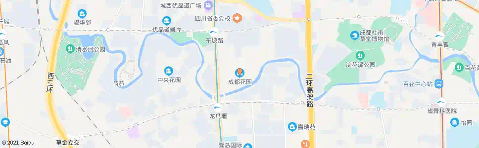 成都花园小区_公交站地图_成都公交_妙搜公交查询2025