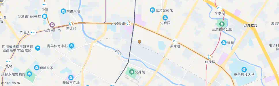 成都北街小学_公交站地图_成都公交_妙搜公交查询2025