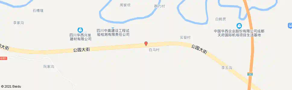 成都白马村_公交站地图_成都公交_妙搜公交查询2025