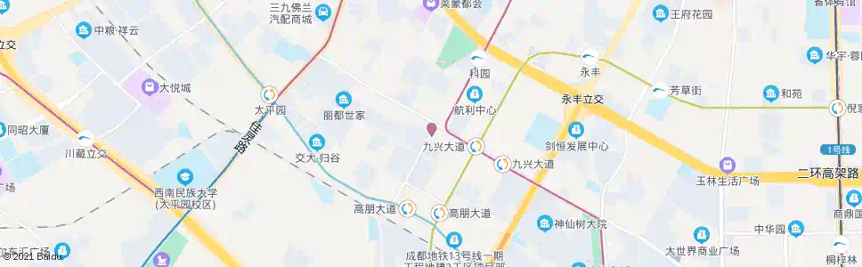 成都高朋西路南_公交站地图_成都公交_妙搜公交查询2025