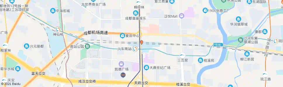 成都花土南_公交站地图_成都公交_妙搜公交查询2025