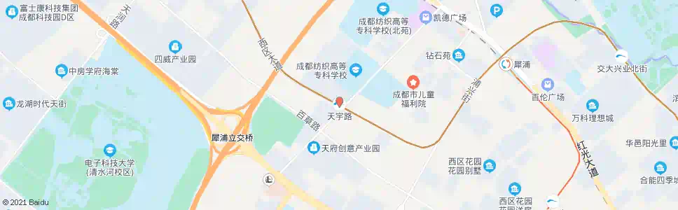 成都天宇路_公交站地图_成都公交_妙搜公交查询2025