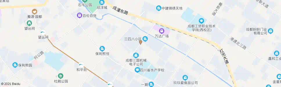 成都二环路三四八厂_公交站地图_成都公交_妙搜公交查询2025