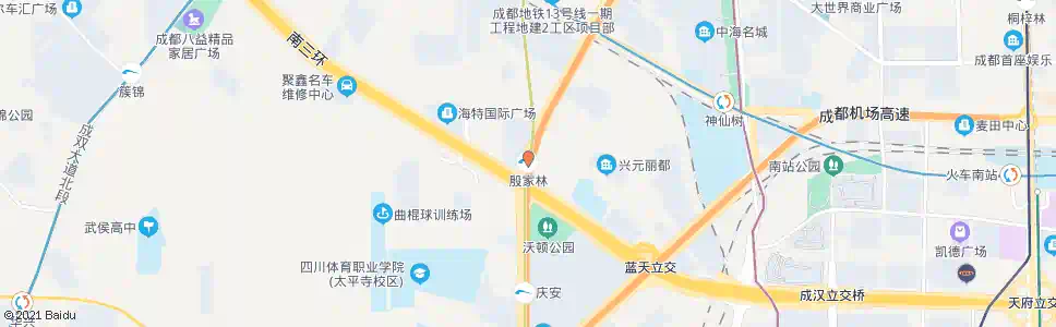 成都殷家林_公交站地图_成都公交_妙搜公交查询2025