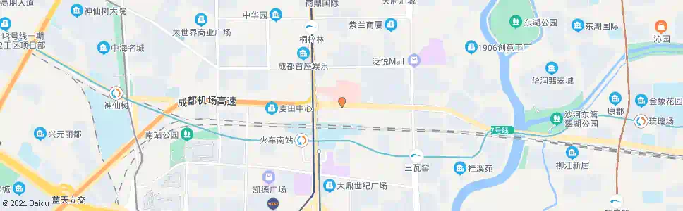 成都火车南站东路西_公交站地图_成都公交_妙搜公交查询2025