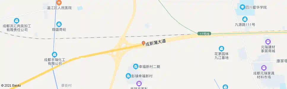 成都福田村东_公交站地图_成都公交_妙搜公交查询2025