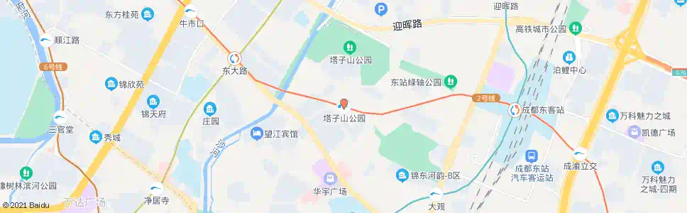 成都塔子山公园站_公交站地图_成都公交_妙搜公交查询2025