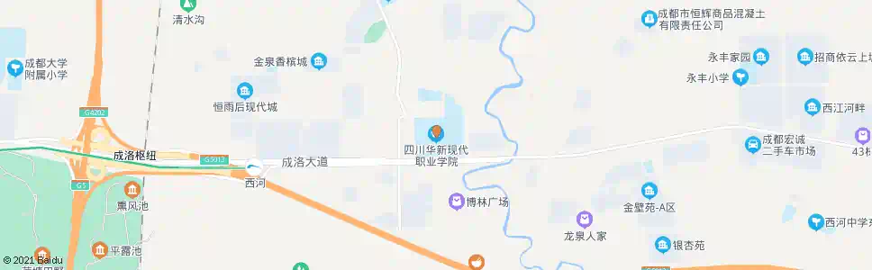 成都华新现代职业学院_公交站地图_成都公交_妙搜公交查询2025