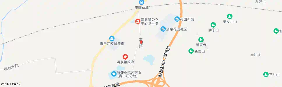 成都清泉场_公交站地图_成都公交_妙搜公交查询2025