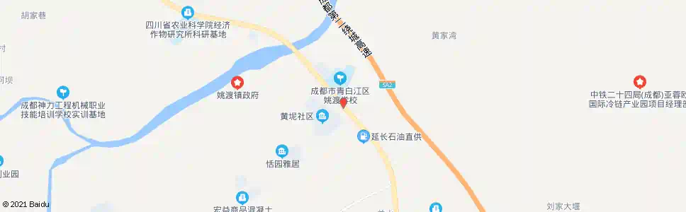 成都姚渡学校_公交站地图_成都公交_妙搜公交查询2025