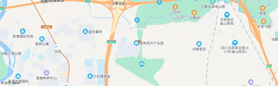 成都湿地花卉市场_公交站地图_成都公交_妙搜公交查询2025