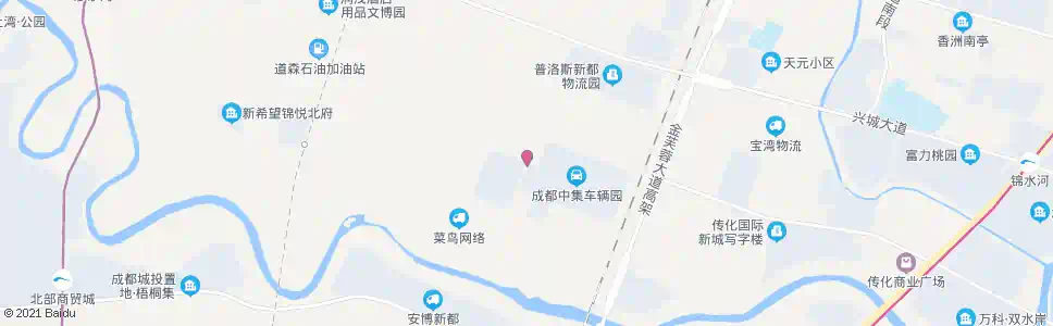 成都中集车辆园西门_公交站地图_成都公交_妙搜公交查询2025