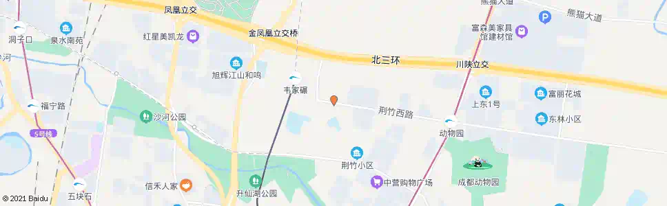 成都荆竹西路西_公交站地图_成都公交_妙搜公交查询2025