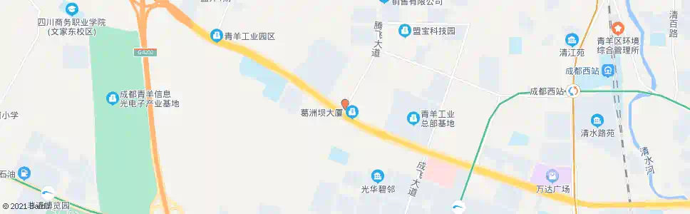 成都腾飞大道南_公交站地图_成都公交_妙搜公交查询2025