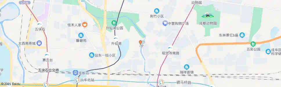 成都升仙湖北路中_公交站地图_成都公交_妙搜公交查询2025