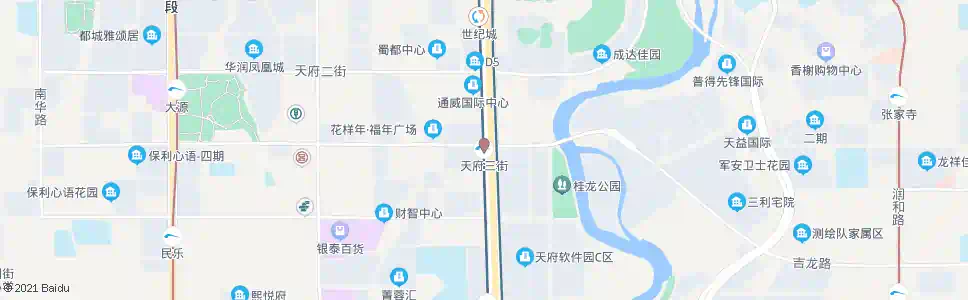 成都天府三街_公交站地图_成都公交_妙搜公交查询2025