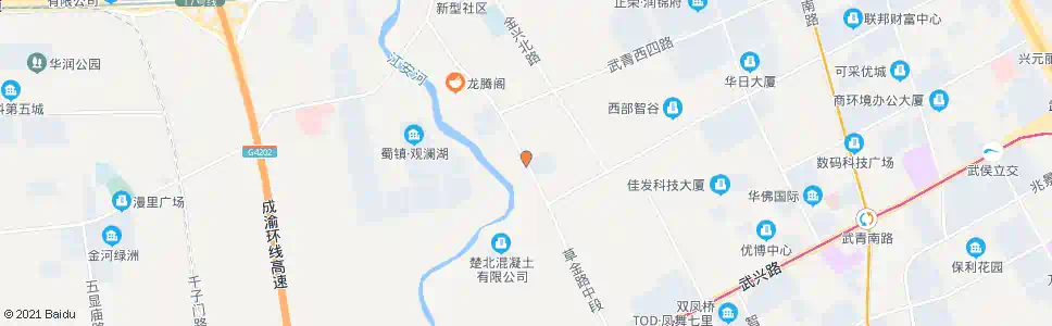 成都楚北路_公交站地图_成都公交_妙搜公交查询2025