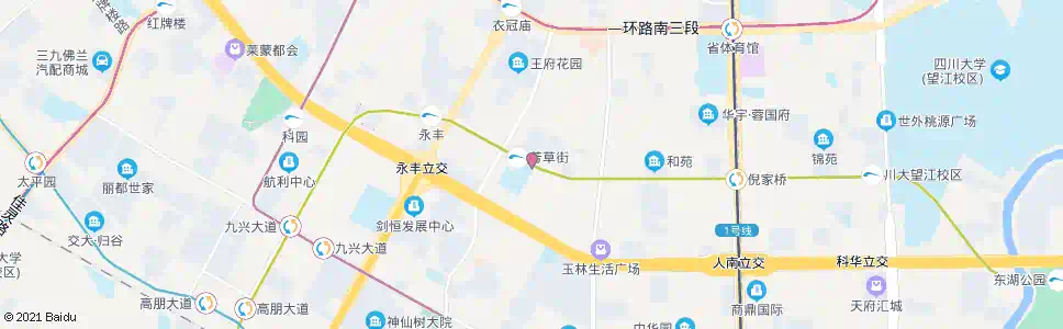 成都芳草东街西_公交站地图_成都公交_妙搜公交查询2025