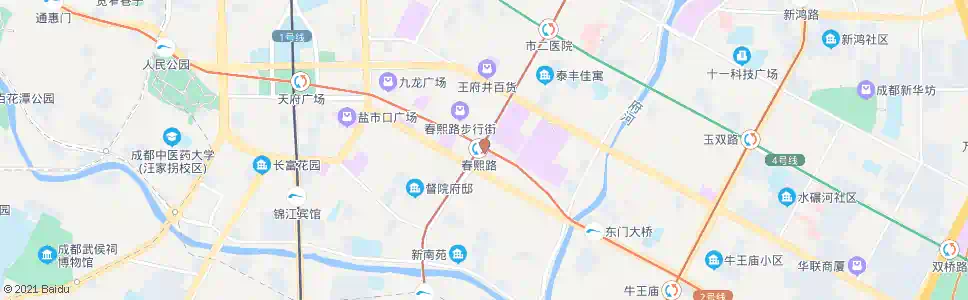 成都春熙路南口_公交站地图_成都公交_妙搜公交查询2025