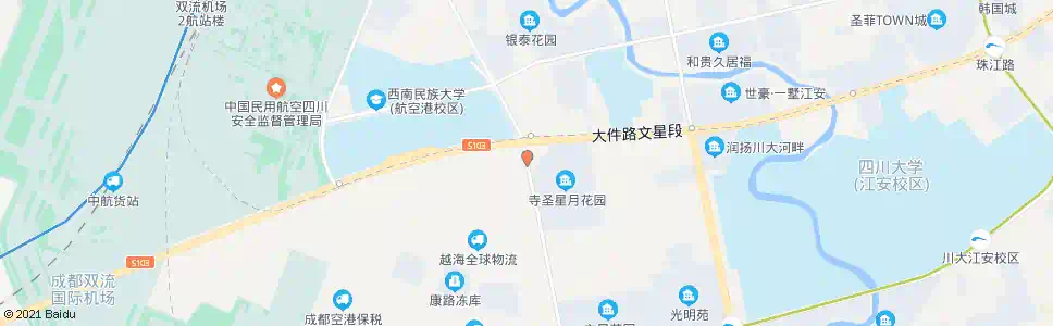 成都西航港大道大件路口_公交站地图_成都公交_妙搜公交查询2025