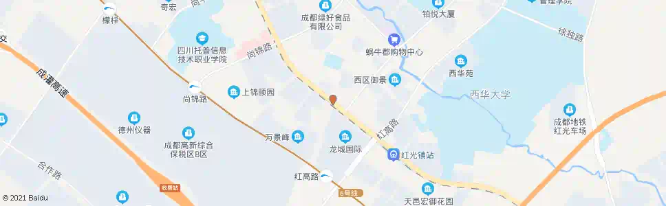 成都红光大道红光右支路口_公交站地图_成都公交_妙搜公交查询2025