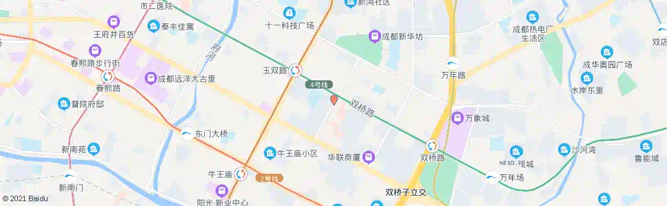 成都双华南路北_公交站地图_成都公交_妙搜公交查询2025