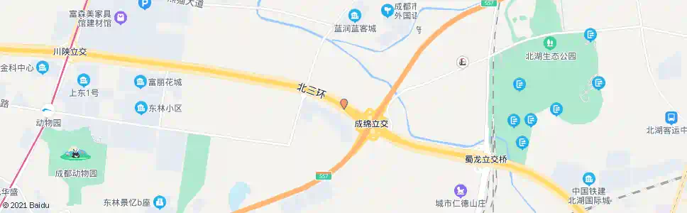 成都三环成绵立交西内侧_公交站地图_成都公交_妙搜公交查询2025