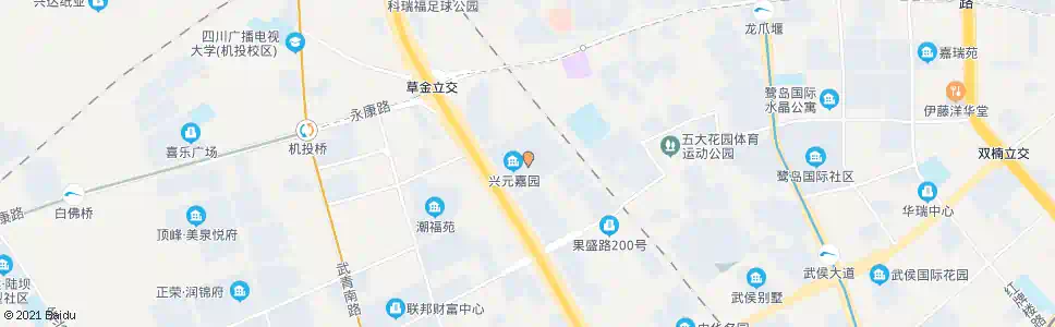 成都果堰街_公交站地图_成都公交_妙搜公交查询2025