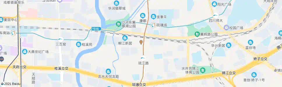 成都琉璃一街_公交站地图_成都公交_妙搜公交查询2025