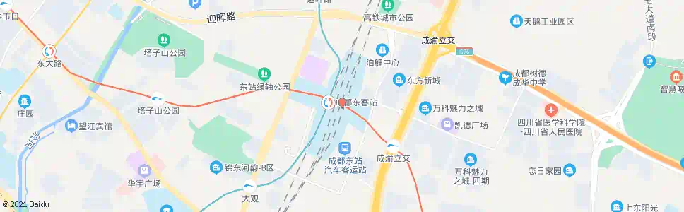 成都洞子口东口_公交站地图_成都公交_妙搜公交查询2025