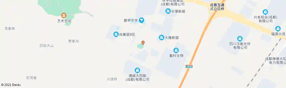 成都黄甲广场_公交站地图_成都公交_妙搜公交查询2025