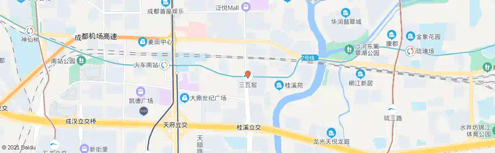 成都三瓦窑街_公交站地图_成都公交_妙搜公交查询2025