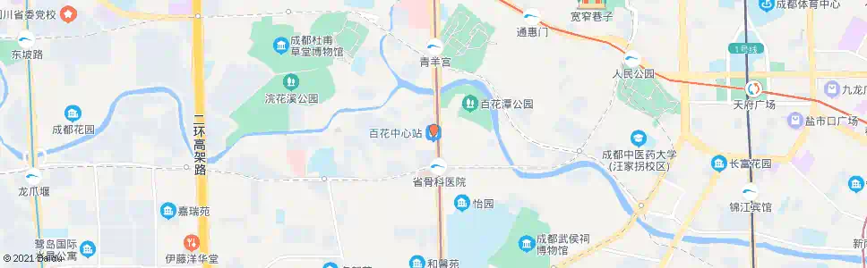 成都百花中心站_公交站地图_成都公交_妙搜公交查询2025