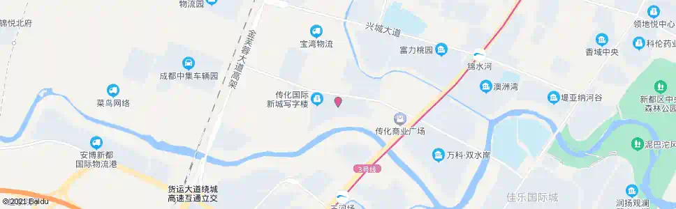 成都传化国际新城1站_公交站地图_成都公交_妙搜公交查询2025