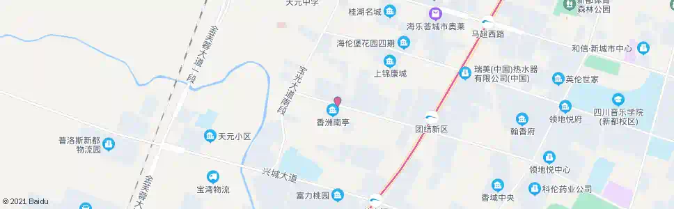 成都香洲南亭_公交站地图_成都公交_妙搜公交查询2025