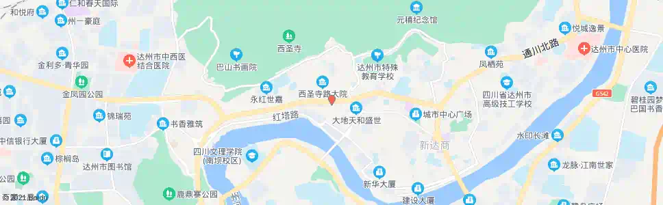 达州西圣农贸市场_公交站地图_达州公交_妙搜公交查询2025