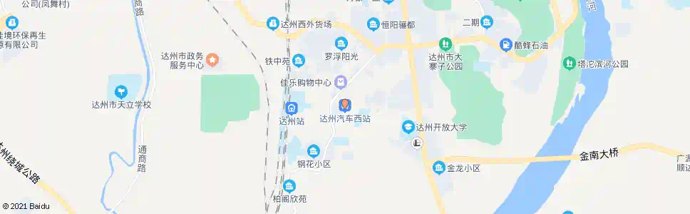 达州西客站_公交站地图_达州公交_妙搜公交查询2025