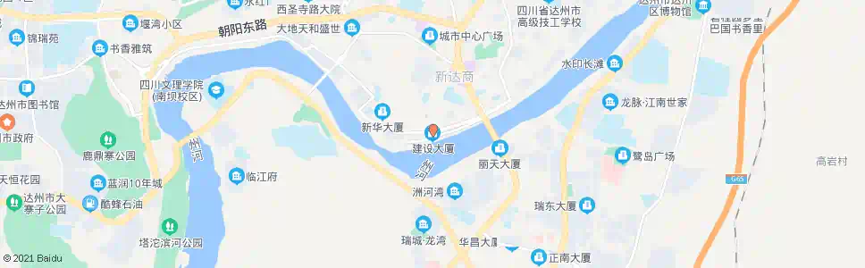 达州建设大厦_公交站地图_达州公交_妙搜公交查询2025
