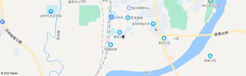 达州钢花宾馆_公交站地图_达州公交_妙搜公交查询2025