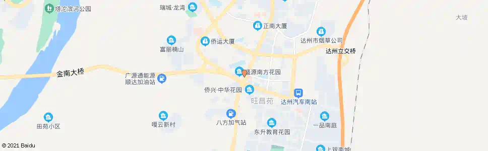 达州南方花园_公交站地图_达州公交_妙搜公交查询2025