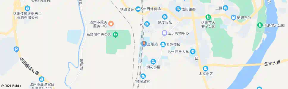 达州火车货站_公交站地图_达州公交_妙搜公交查询2025