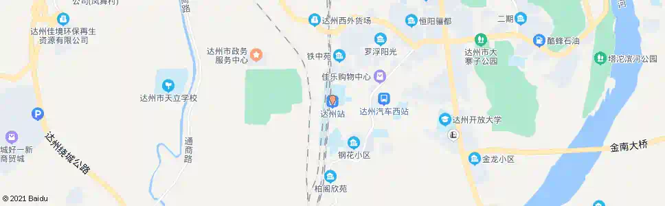 达州协和医院_公交站地图_达州公交_妙搜公交查询2025