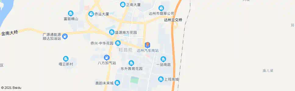 达州南外中心医院_公交站地图_达州公交_妙搜公交查询2025